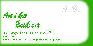 aniko buksa business card